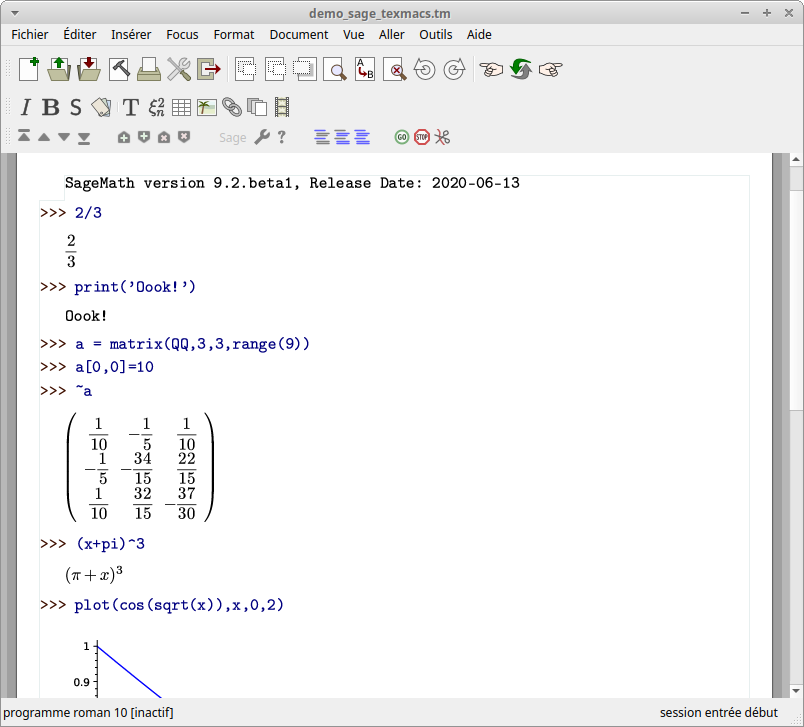 octave not showing up in texmacs